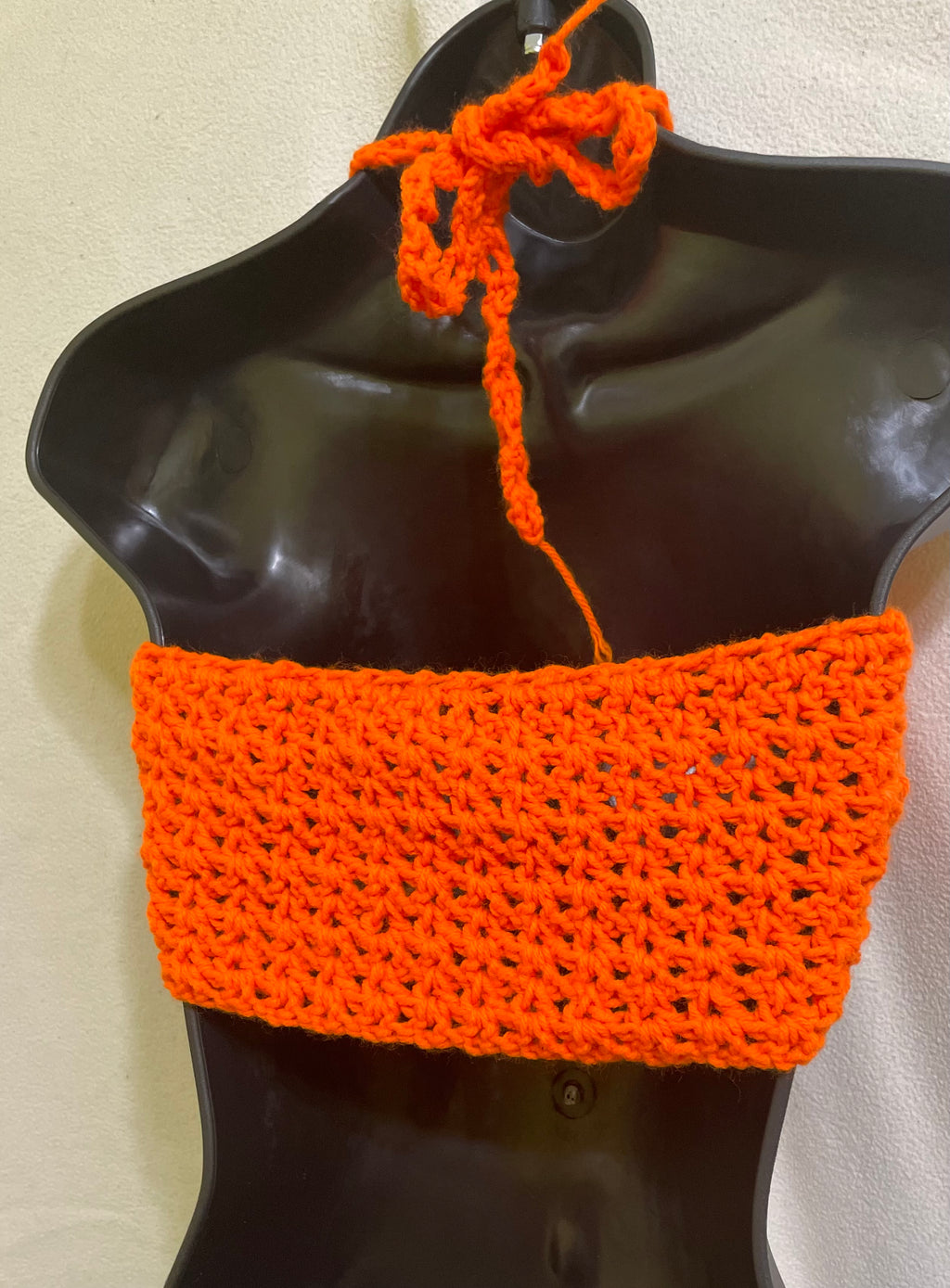 Women’s Crochet Halter Bikini Swim Top Adjustable