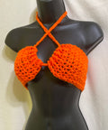 Women’s Crochet Halter Bikini Swim Top Adjustable